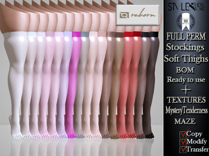 STYLES-Stockings for Soft Thighs MAZE- FULL PERM-v2 - Body Reborn