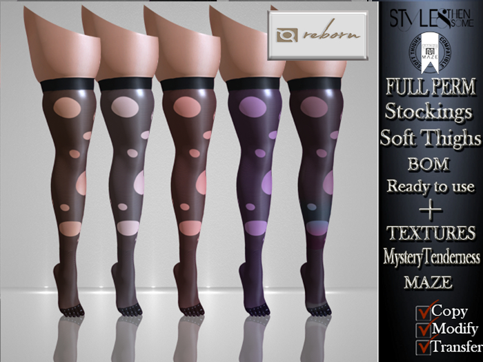 STYLES-Stockings for Soft Thighs MAZE- FULL PERM-v3 - Body Reborn