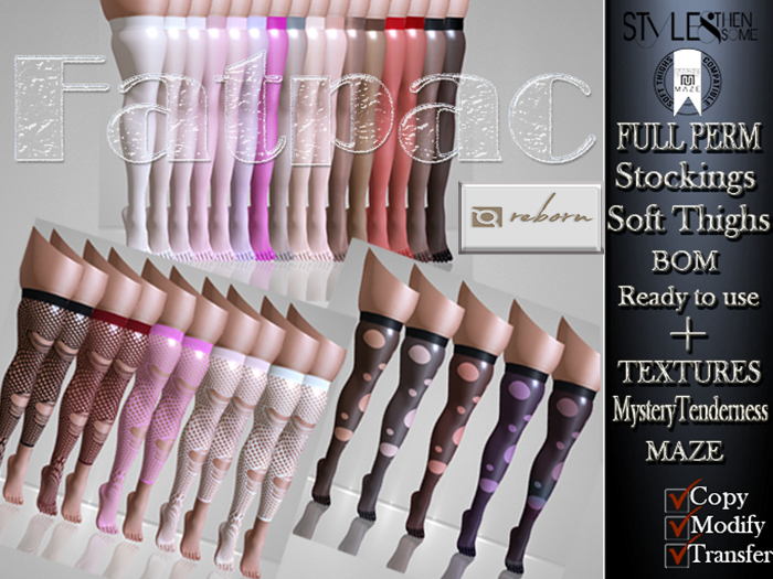 STYLES-Stockings for Soft Thighs MAZE-Body Reborn- FULL PERM--Fatpac