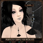 *C:K* Perfectly Simple Fan Necklace - Black