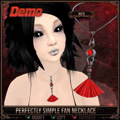 *C:K* Perfectly Simple Fan Necklace - Red DEMO