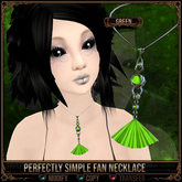 *C:K* Perfectly Simple Fan Necklace - Green