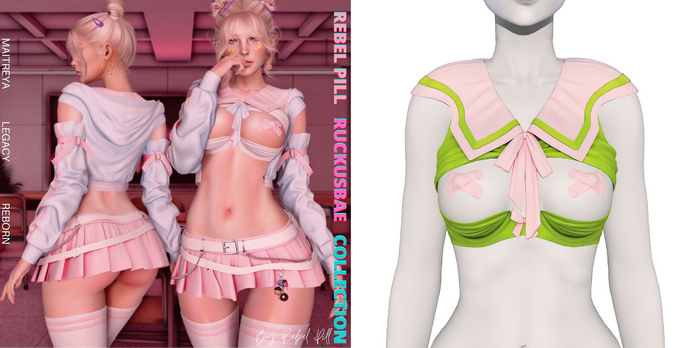 Rebelpill - RuckusBae Collection Top Lime