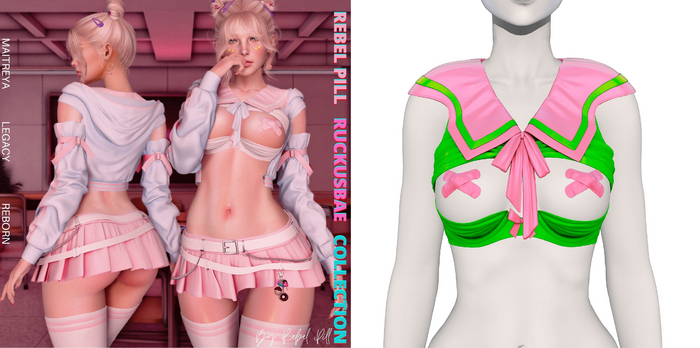 Rebelpill - RuckusBae Collection Top Neon Green