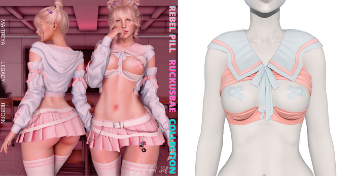 Rebelpill - RuckusBae Collection Top Peach