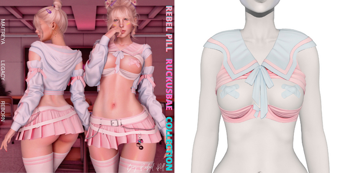 Rebelpill - RuckusBae Collection Top Baby Pink