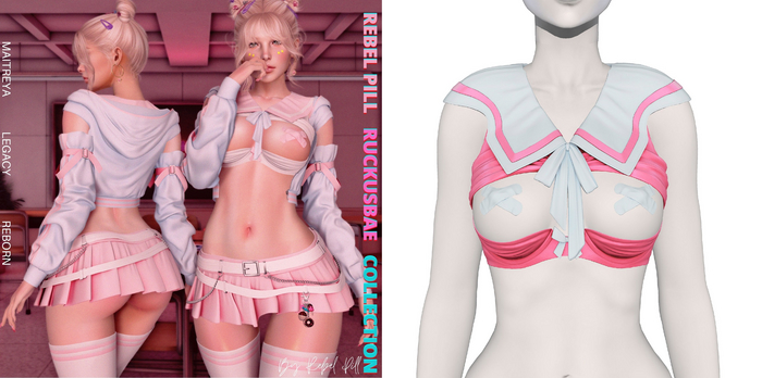 Rebelpill - RuckusBae Collection Top Barbie Pink