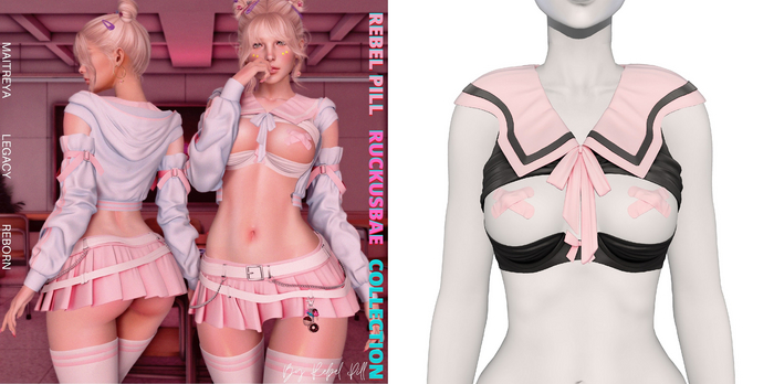 Rebelpill - RuckusBae Collection Top Dark Grey