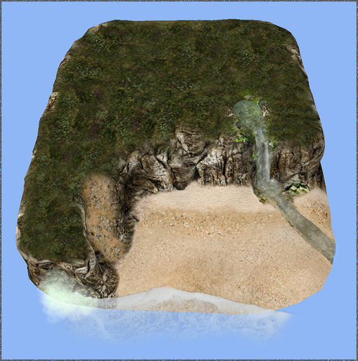 FROG-Beach island 01 Waterfall