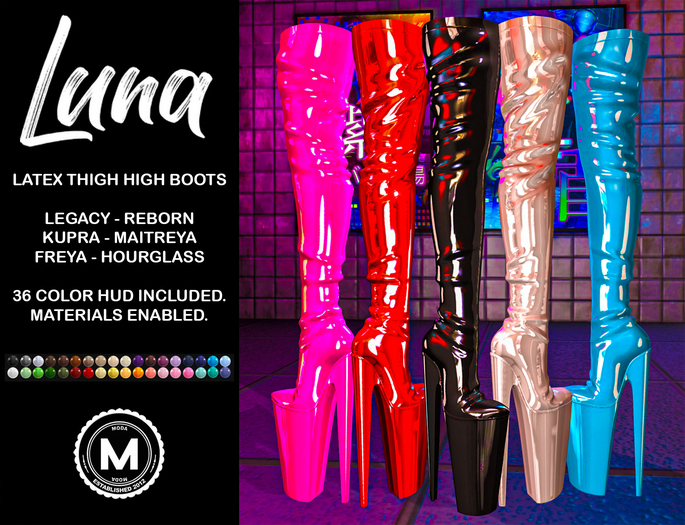 [MODA] LUNA THIGH HIGH BOOOTS - FATPACK 