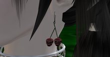 cherry skull earrings