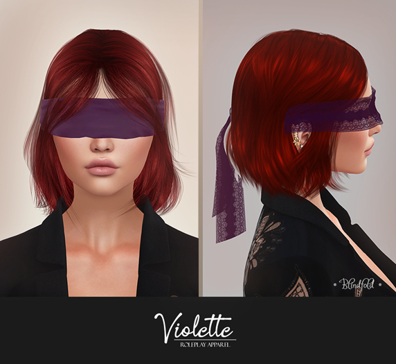 Violette - Blindfold - Purple (lace & solid)