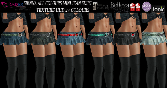 RADEX R-4 Mesh Sienna All Colours Jean Skirt