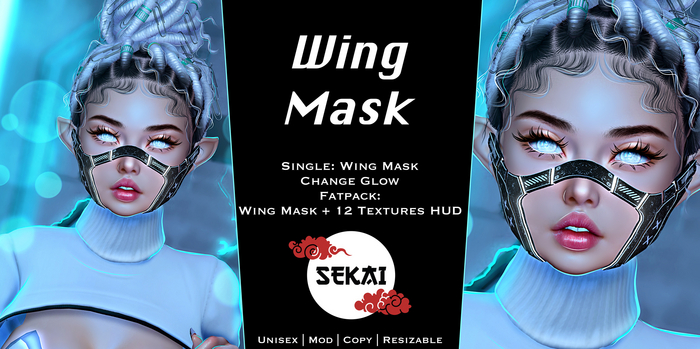 +SEKAI+ Wing Mask - [B.Pink]