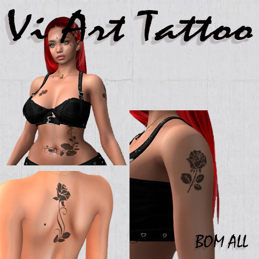 VI ART Tattoo BOM Femeli- rose