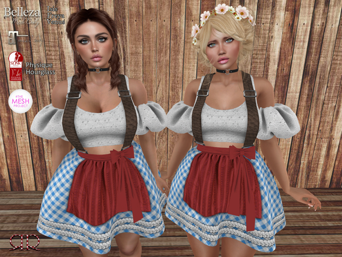 ..::RR::.. Dirndl Alma Blue Plaid