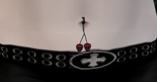 cherry skull earrings/necklace/belly ring