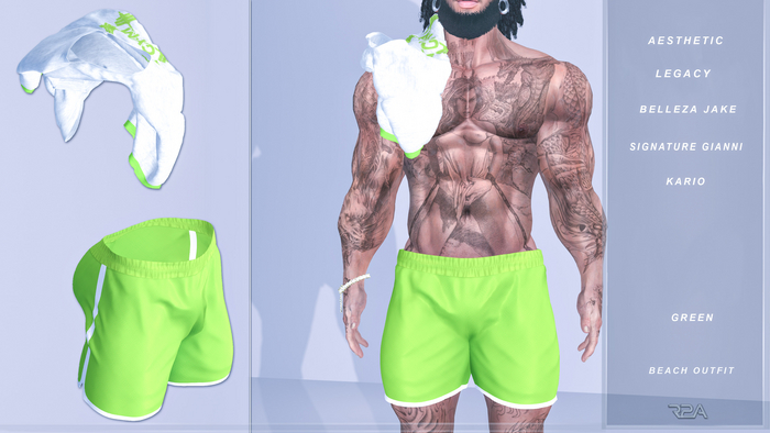 R2A- BEACH OUTFIT GREEN