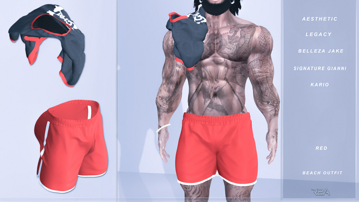 R2A- BEACH OUTFIT RED