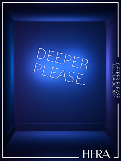 HERA - Deeper Please Backdrop. Blue