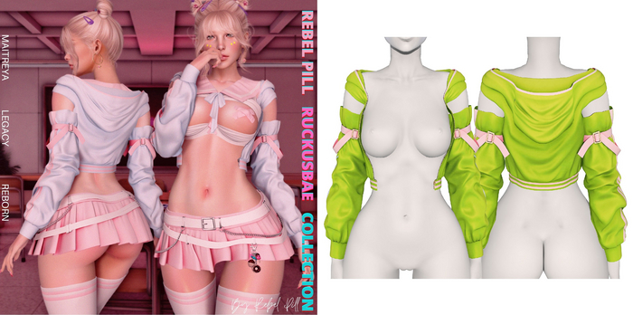 Rebelpill - RuckusBae Collection Jacket Lime