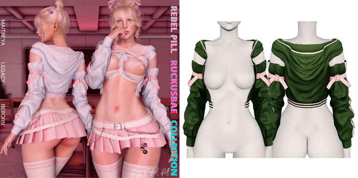 Rebelpill - RuckusBae Collection Jacket Army Green