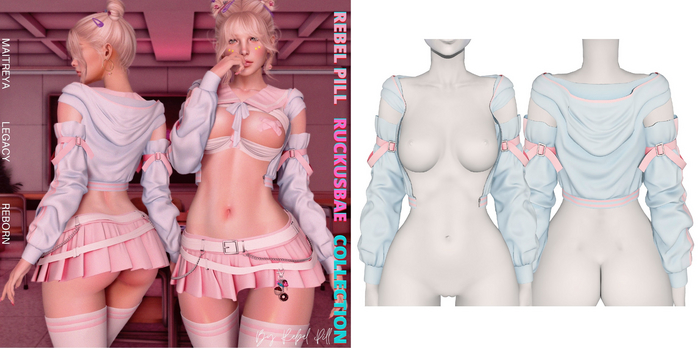 Rebelpill - RuckusBae Collection Jacket Baby Blue