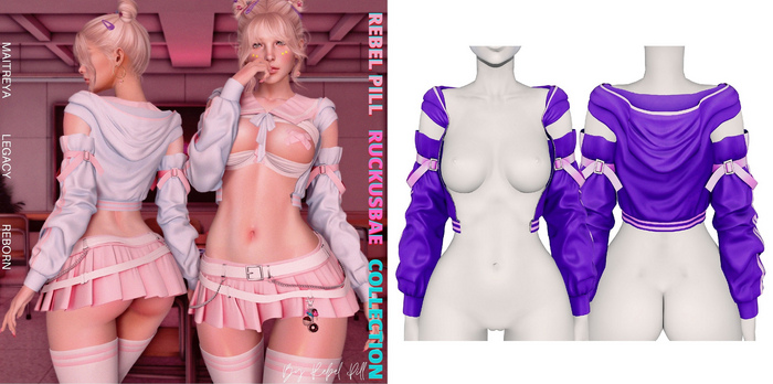 Rebelpill - RuckusBae Collection Jacket Uniform Blue