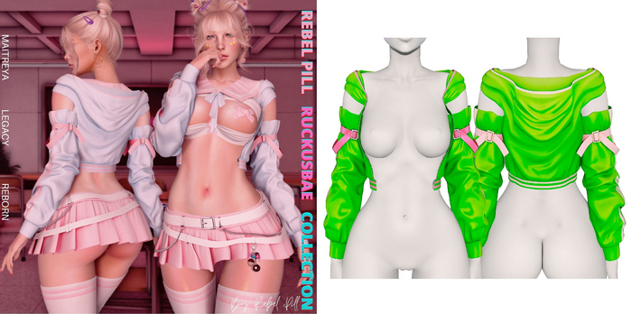 Rebelpill - RuckusBae Collection Jacket Neon Green