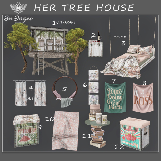 03 *Bee designs* Her Tree House RARE