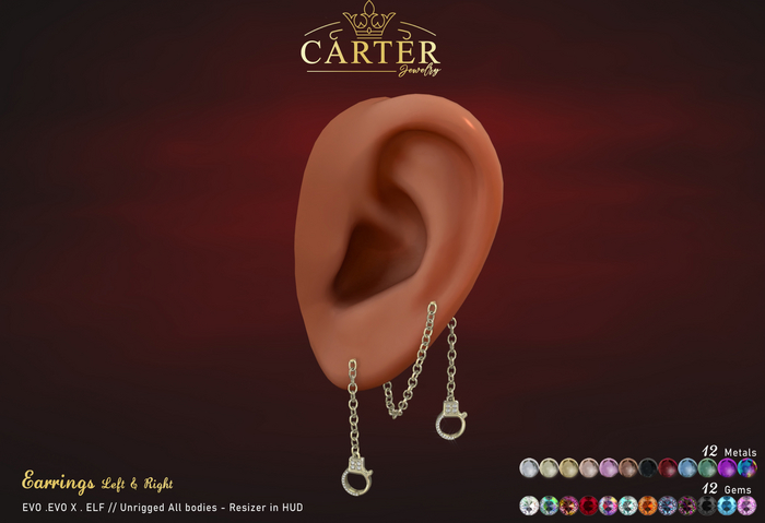 {CARTER} Earring handcuffs