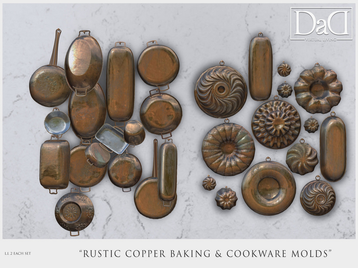 Rustic Copper Baking & Cookware Molds