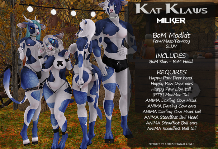 Kat Klaws -Milker- Spotted Blueberry BoM M/F/Femboy