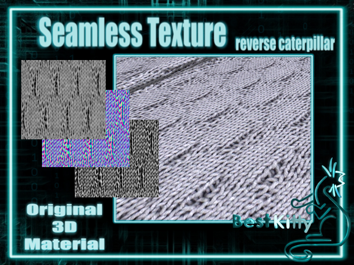 Best Kitty Seamless 3D Textures and Materials: Reverse caterpillar knit