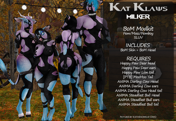 Kat Klaws -Milker- Spotted Cotton Candy inverted BoM M/F/Femboy
