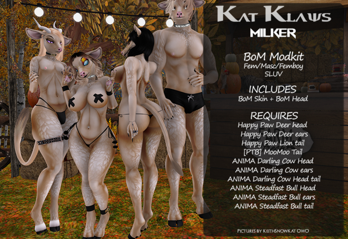 Kat Klaws -Milker- Caramel BoM M/F/Femboy