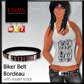 Karma - Women Biker Belt Bordeau