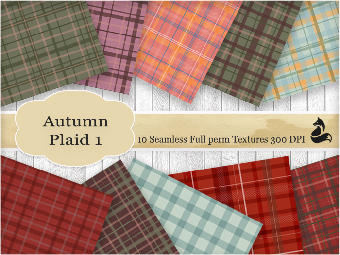 FF Autumn Plaid Seamless Textures Set 1
