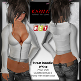 Karma - Sweater Hoodie White