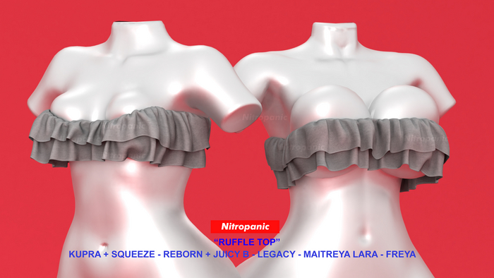 Nitropanic_Ruffle Top GREY (add)