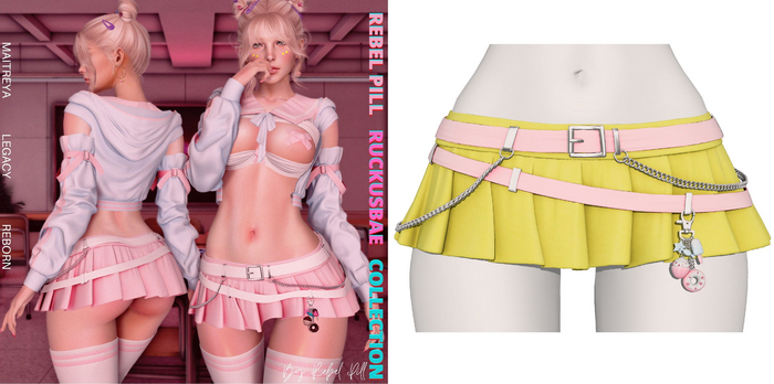 Rebelpill - RuckusBae Collection Skirt Yellow