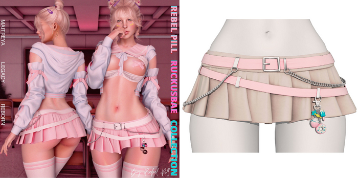 Rebelpill - RuckusBae Collection Skirt Nude