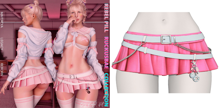 Rebelpill - RuckusBae Collection Skirt Barbie Pink
