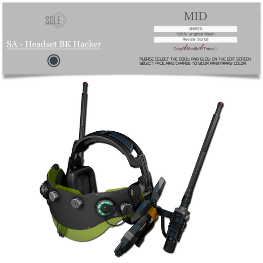 :::SOLE::: SA - Headset BK Hacker (MID)