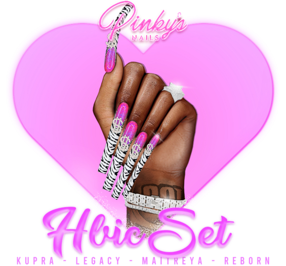 !! Pinky's Nails !! HBIC Set ' Coffin