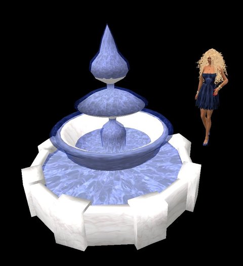 White Marble Fountain only 3 Prims 