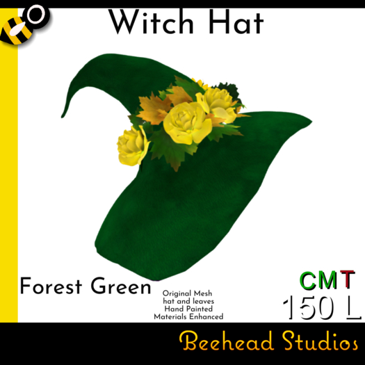 Forest Green Witch Hat