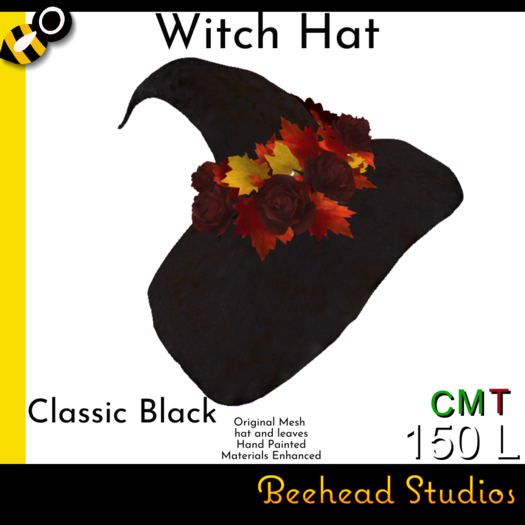 Classic Black Witch Hat