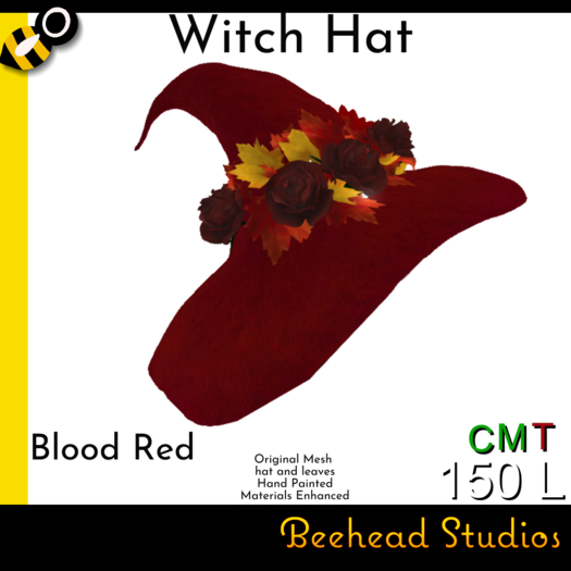 Blood Red Witch Hat