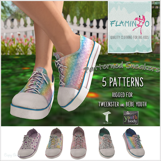 Flaminko! Rigged Sneaker Pastel Pattern Tweenster BebeY